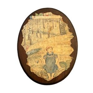 VTG Handmade Elsa Beskow Swedish Children’s Illustration Wood Decoupage Wall Art
